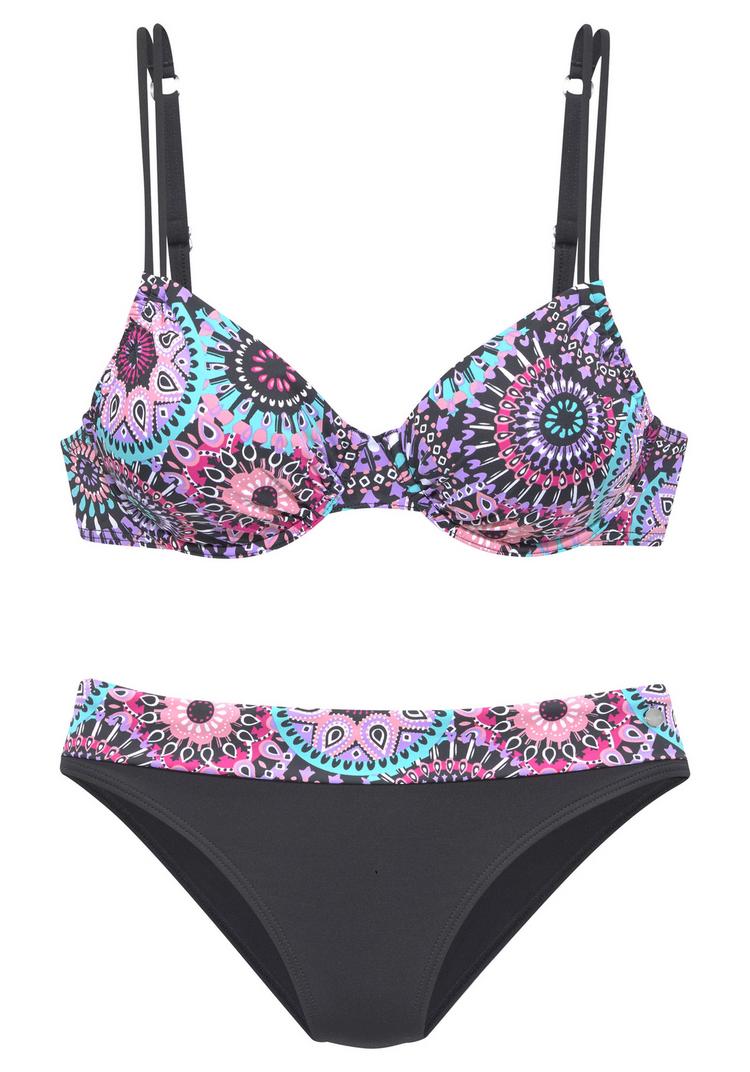 Lascana Lascana B&uuml;gel-Bikini Bikini Set Damen - lila bedruckt - 0 | SportScheck