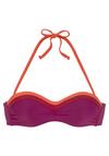 S.OLIVER B&uuml;gel-Bandeau-Bikini-Top Bikini Oberteil Damen - berry - orange