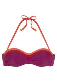 S.OLIVER B&uuml;gel-Bandeau-Bikini-Top Bikini Oberteil Damen - berry - orange