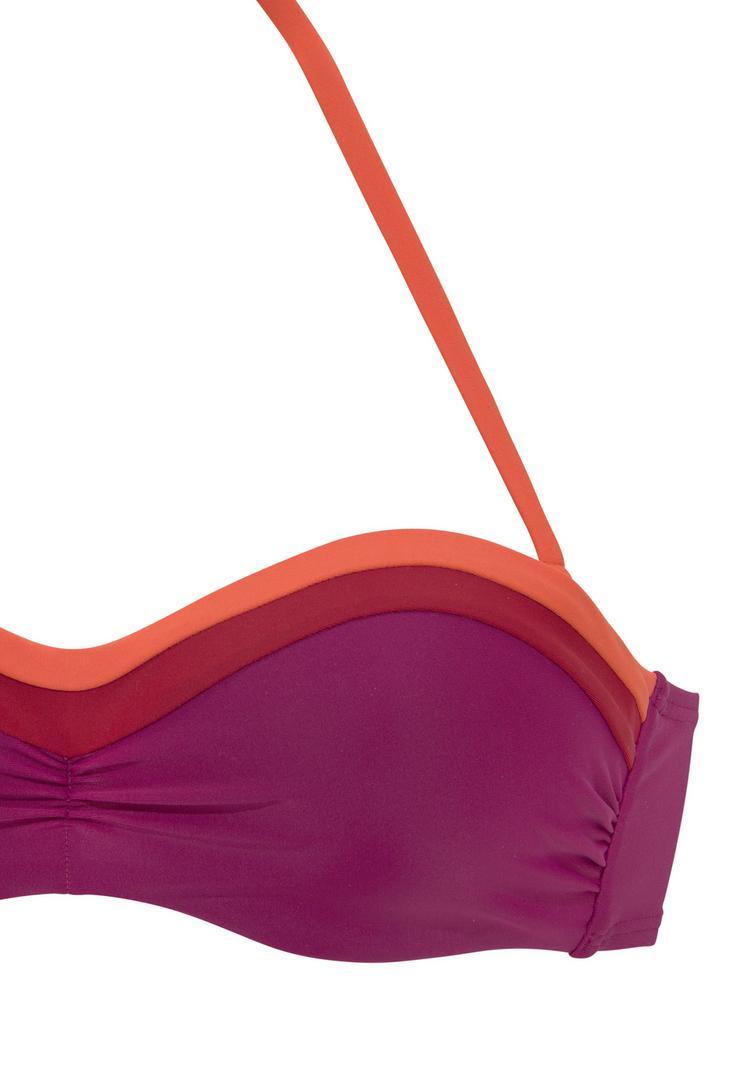S.OLIVER S.OLIVER B&uuml;gel-Bandeau-Bikini-Top Bikini Oberteil Damen - berry - orange - 1 | SportScheck