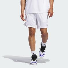 Rückansicht von adidas Legends 3-Streifen Basketball Shorts Funktionsshorts Herren White / Black / White