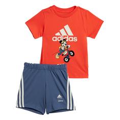 adidas Disney Micky Maus T-Shirt-Set Trainingsanzug Kinder Bright Red / Off White / Semi Spark