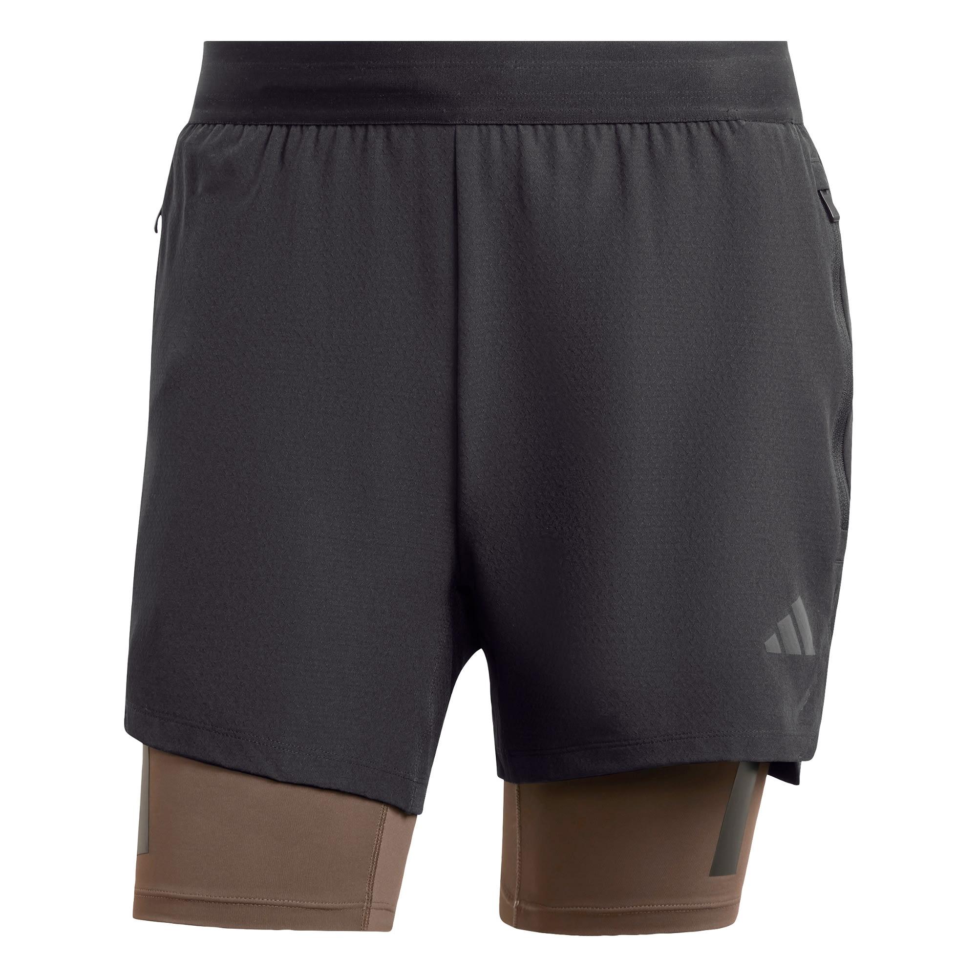 Adidas Power Workout Two in One Shorts Funktionsshorts Herren Black Carbon im Online Shop von SportScheck kaufen