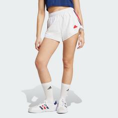 Rückansicht von adidas Tiro Cut 3-Streifen Summer Shorts Funktionsshorts Damen White / Team Navy Blue 2 / Better Scarlet