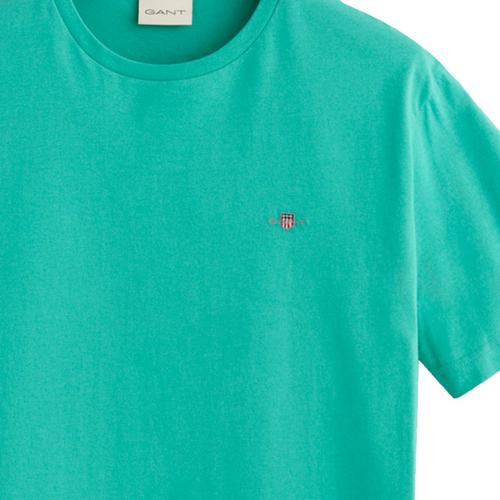 Rückansicht von GANT T-Shirt T-Shirt Herren Türkis (Lagoon Blue)