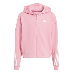 adidas Future Icons 3-Streifen Kapuzenjacke Kapuzenshirt Kinder Bliss Pink / White