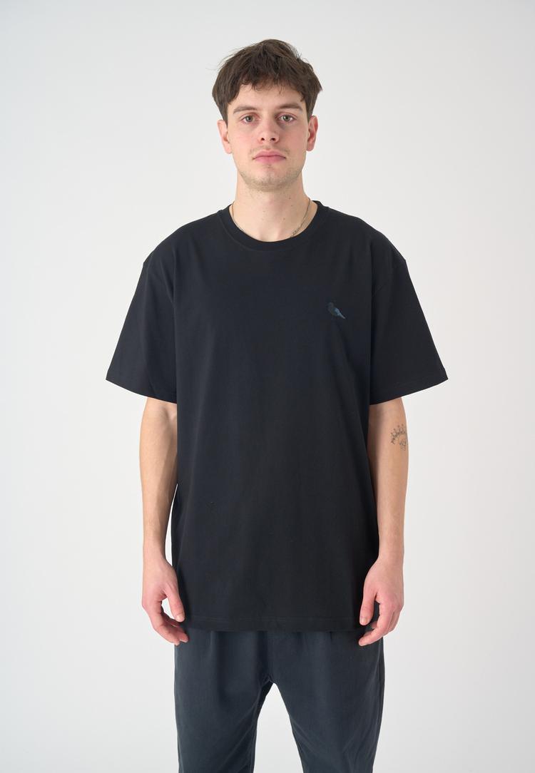 Cleptomanicx Cleptomanicx Embroidery Gull Mono T-Shirt Herren - Black - 0 | SportScheck