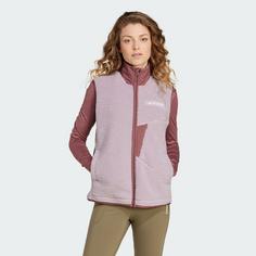 Rückansicht von adidas Terrex Xploric High Pile Fleece Weste Fleecejacke Damen Preloved Fig