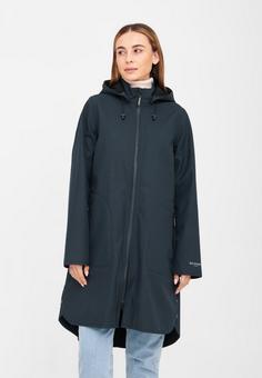 Rückansicht von Ilse Jacobsen RAIN128 Regenmantel Damen dark indigo