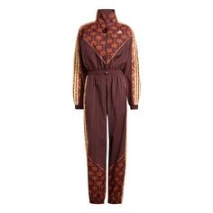 adidas adidas x FARM Rio Premium Einteiler Jumpsuit Damen Mystery Brown / Easy Yellow / Orange