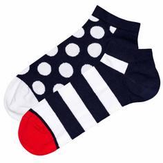 Happy Socks Socken Sneakersocken Big Dot Stripe