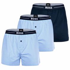 Boss Web-Boxershorts Boxershorts Herren Blau