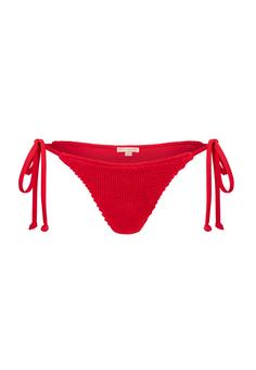 Moda Minx Scrunch Tie Side Bottom Bikini Hose Damen Red