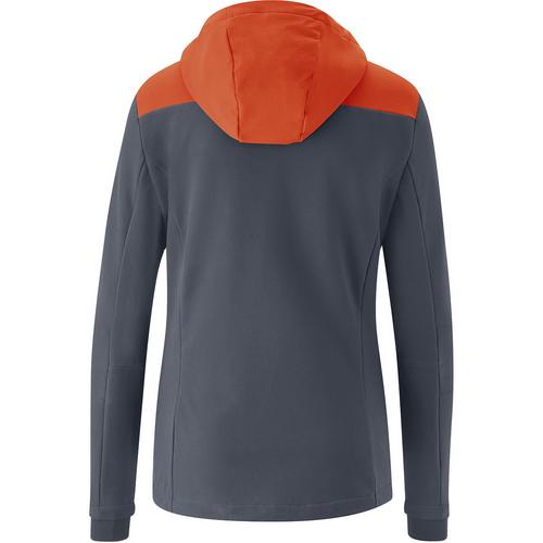 Rückansicht von Maier Sports Ofot Softshelljacke Damen Dunkelgrau