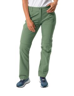 Rückansicht von VAUDE Women's Farley Stretch ZO T-Zip Pants II Funktionshose Damen willow green