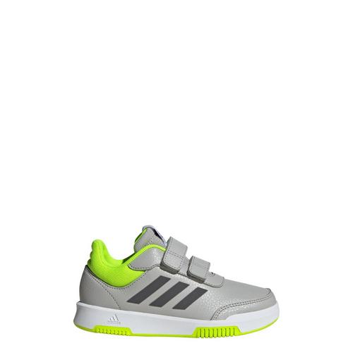 Rückansicht von adidas Tensaur Hook and Loop Schuh Sneaker Kinder Grey Two / Grey Five / Lucid Lemon