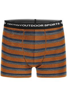 normani Outdoor Sports Merino Adelaide Boxershorts Herren Orange/Blau/Grau