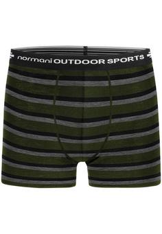normani Outdoor Sports Merino Adelaide Boxershorts Herren Grün/Schwarz/Grau