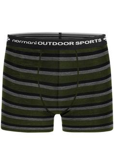 normani Outdoor Sports Merino Adelaide Boxershorts Herren Grün/Schwarz/Grau