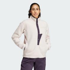 Rückansicht von adidas Terrex Xploric High Pile Fleece Oberteil Fleecejacke Damen Putty Mauve