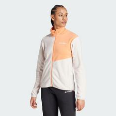 Rückansicht von adidas Terrex Multi Fleecejacke Fleecejacke Damen Putty Mauve / Amber Tint