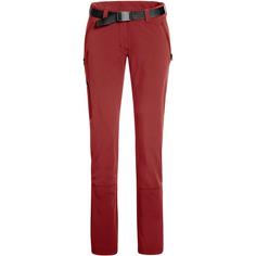 Maier Sports Lana Slim Trekkinghose Damen Dunkelrot