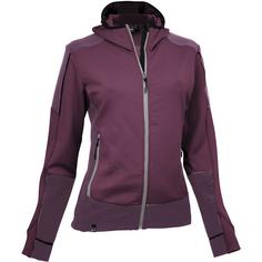 Maul Sport Monte Rosa mit Kapuze Fleecejacke Damen Bordeaux