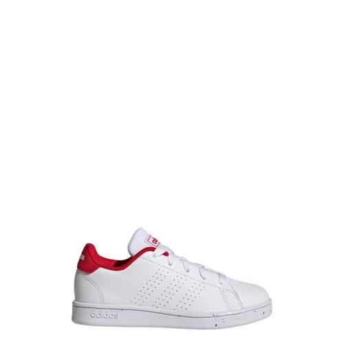 Rückansicht von adidas Advantage Lifestyle Court Lace Schuh Sneaker Kinder Cloud White / Cloud White / Better Scarlet