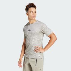Rückansicht von adidas Power Workout T-Shirt T-Shirt Herren Silver Pebble / Black