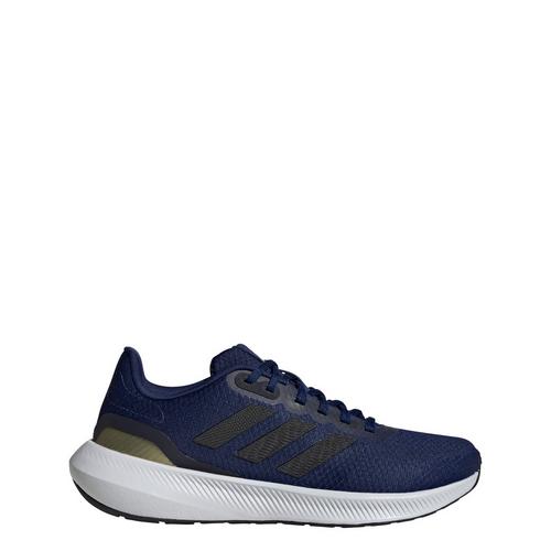 Rückansicht von adidas Runfalcon 3.0 Laufschuh Laufschuhe Damen Dark Blue / Core Black / Gold Metallic