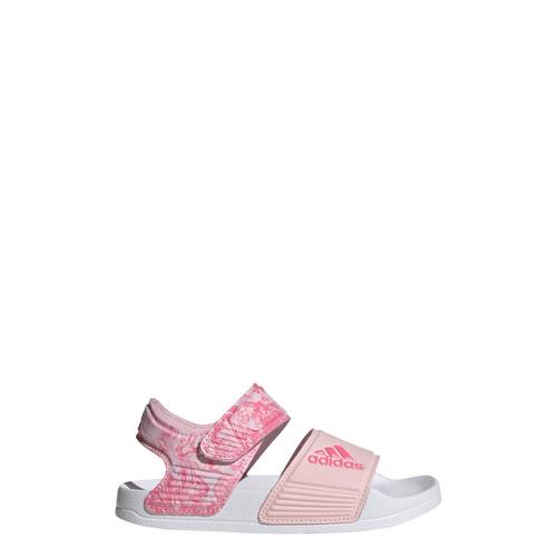 Rückansicht von adidas adilette Sandale Badelatschen Kinder Clear Pink / Pink Fusion / Cloud White