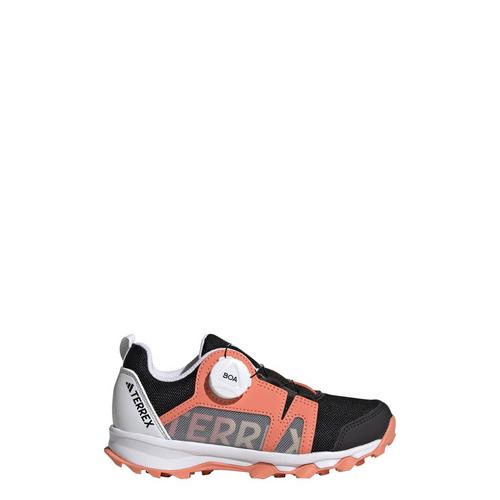Rückansicht von adidas TERREX Agravic BOA Trailrunning-Schuh Trailrunning Schuhe Kinder Core Black / Crystal White / Impact Orange