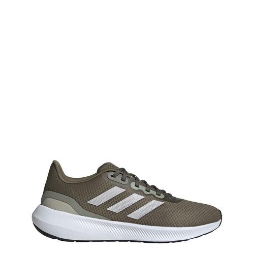 Rückansicht von adidas Runfalcon 3.0 Laufschuh Sneaker Damen Olive Strata / Silver Metallic / Putty Grey