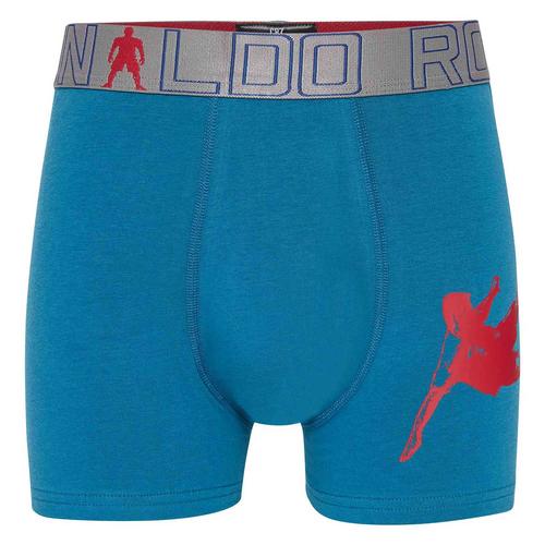 Rückansicht von CR7 Cristiano Ronaldo Boxershort Hipster Kinder Schwarz/Blau/Türkis