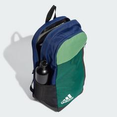 Rückansicht von adidas Rucksack Motion Badge of Sport Rucksack Daypack Dark Blue / Collegiate Green / Preloved Green / White