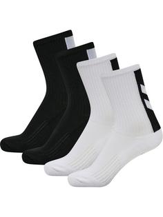 hummel hmlLEGACY CHEVRON 4-PACK SOCKS MIX Freizeitsocken WHITE/BLACK