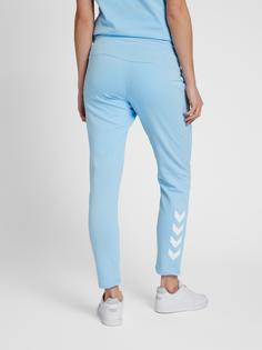 Rückansicht von hummel hmlNONI 2.0 TAPERED PANTS Hose Damen PLACID BLUE