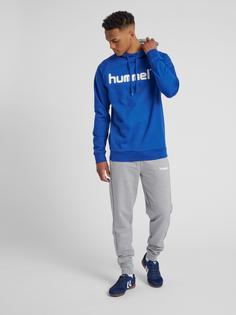 Rückansicht von hummel HMLGO COTTON LOGO HOODIE Hoodie Herren TRUE BLUE