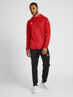 Rückansicht von hummel hmlCORE XK POLY HOOD SWEAT Hoodie TRUE RED