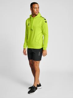 Rückansicht von hummel hmlCORE XK POLY HOOD SWEAT Hoodie LIME POPSICLE