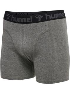 Rückansicht von hummel hmlMARSTON 4-PACK BOXERS Unterhemd Herren BLACK/DARK GREY MELANGE