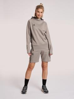 Rückansicht von hummel hmlCIMA XK SHORTS WOMAN Funktionsshorts Damen GREY MELANGE