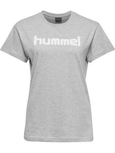 hummel HMLGO COTTON LOGO T-SHIRT WOMAN S/S Funktionsshirt Damen GREY MELANGE