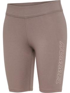 Rückansicht von hummel hmlTE MAJA 2-PACK MW C TIGHT SHORTS Funktionsshorts Damen BLACK/DRIFTWOOD