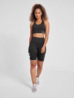 Rückansicht von hummel hmlMT GRACE HW TIGHT SHORTS Funktionsshorts Damen BLACK