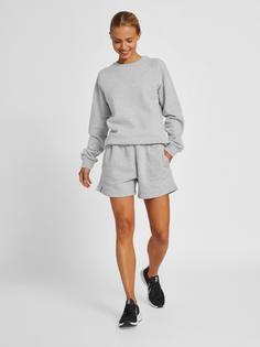 Rückansicht von hummel hmlRED BASIC SWEAT SHORTS WOMAN Funktionsshorts Damen GREY MELANGE