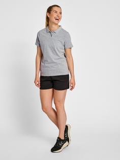 Rückansicht von hummel hmlRED CLASSIC POLO WOMAN Funktionsshirt Damen GREY MELANGE