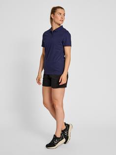 Rückansicht von hummel hmlRED STRETCH POLO WOMAN Funktionsshirt Damen MARINE