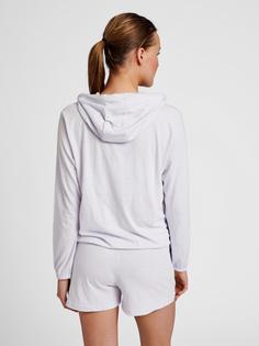 Rückansicht von hummel hmlZANDRA HOODIE Hoodie Damen LIGHT GREY MELANGE