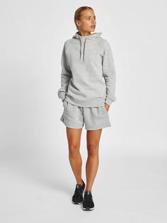 Rückansicht von hummel hmlRED HEAVY HOODIE WOMAN Hoodie Damen GREY MELANGE